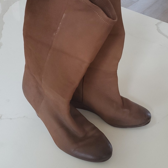 Ash buttery soft leather wedge booties - Picture 3 of 9